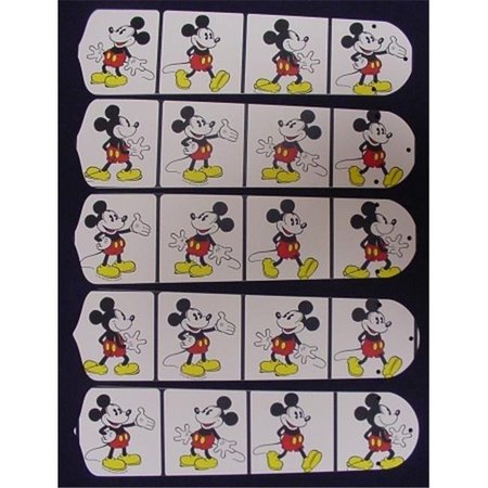 CEILING FAN DESIGNERS Ceiling Fan Designers 52SET-DIS-DMMW Disney Mickey Mouse no.2 52 in. Ceiling Fan Blades Only 52SET-DIS-DMMW